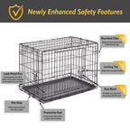 New World — Jaula para Perro Plegable de Metal con Doble Puerta