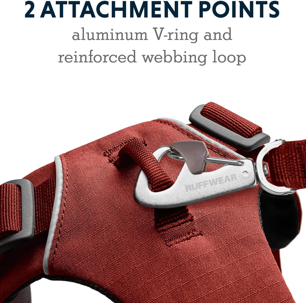 Ruffwear Front Range — Arnés Acolchado con Doble Enganche y Fácil Ajuste para Perro