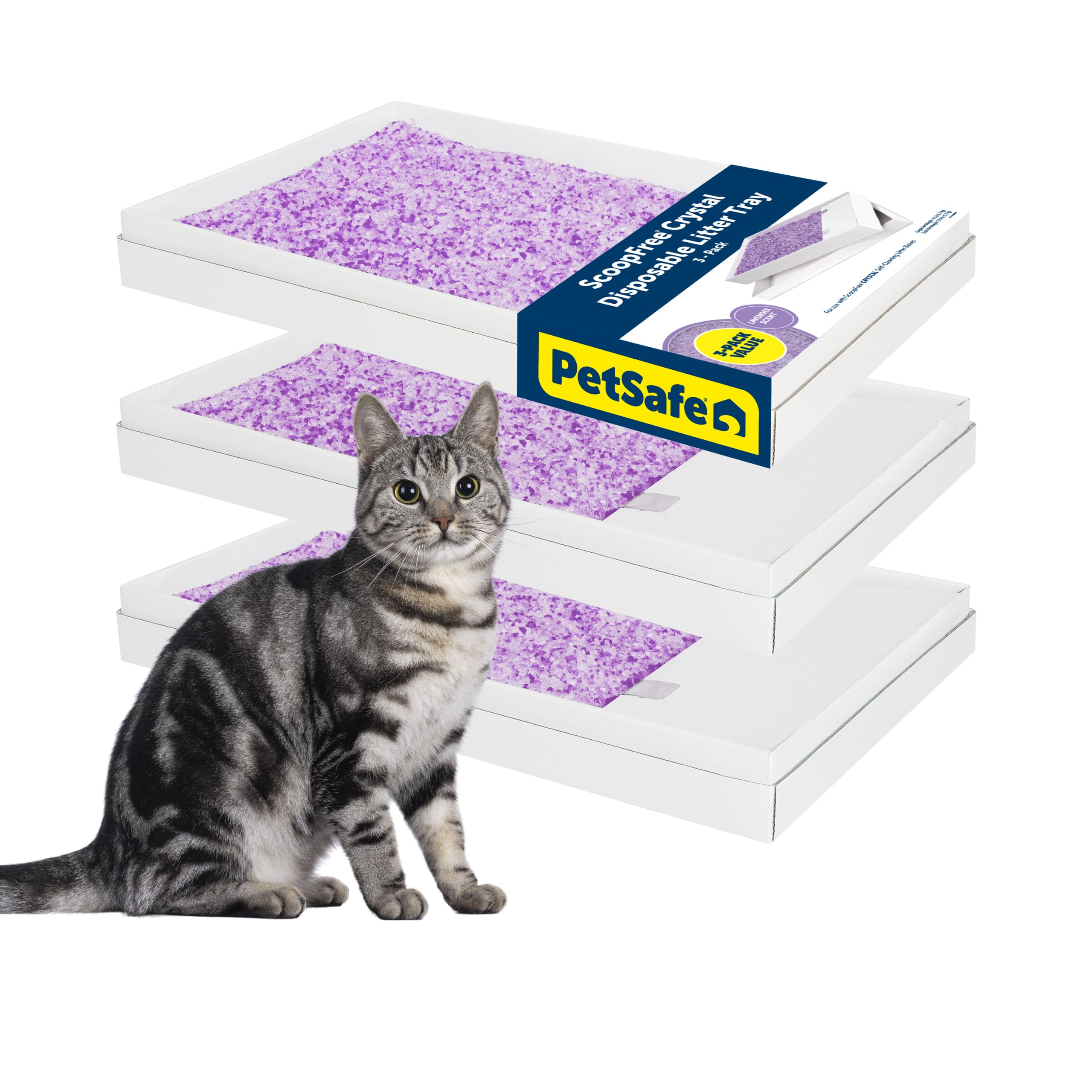PetSafe ScoopFree — Bandeja Desechable con Cristales de Sílica para Caja de Arena Automática para Gatos