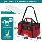 PetAmi — Transportadora de Viaje Aprobada por Aerolíneas con Cama Sherpa para Gatos y Perros Pequeños