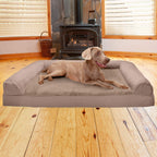 Furhaven Cooling Gel — Cama Ortopédica con Gel Refrescante, Bolsters Removibles y Cubierta Lavable para Perros Grandes