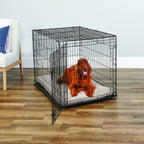 New World — Jaula para Perro Plegable de Metal con Doble Puerta