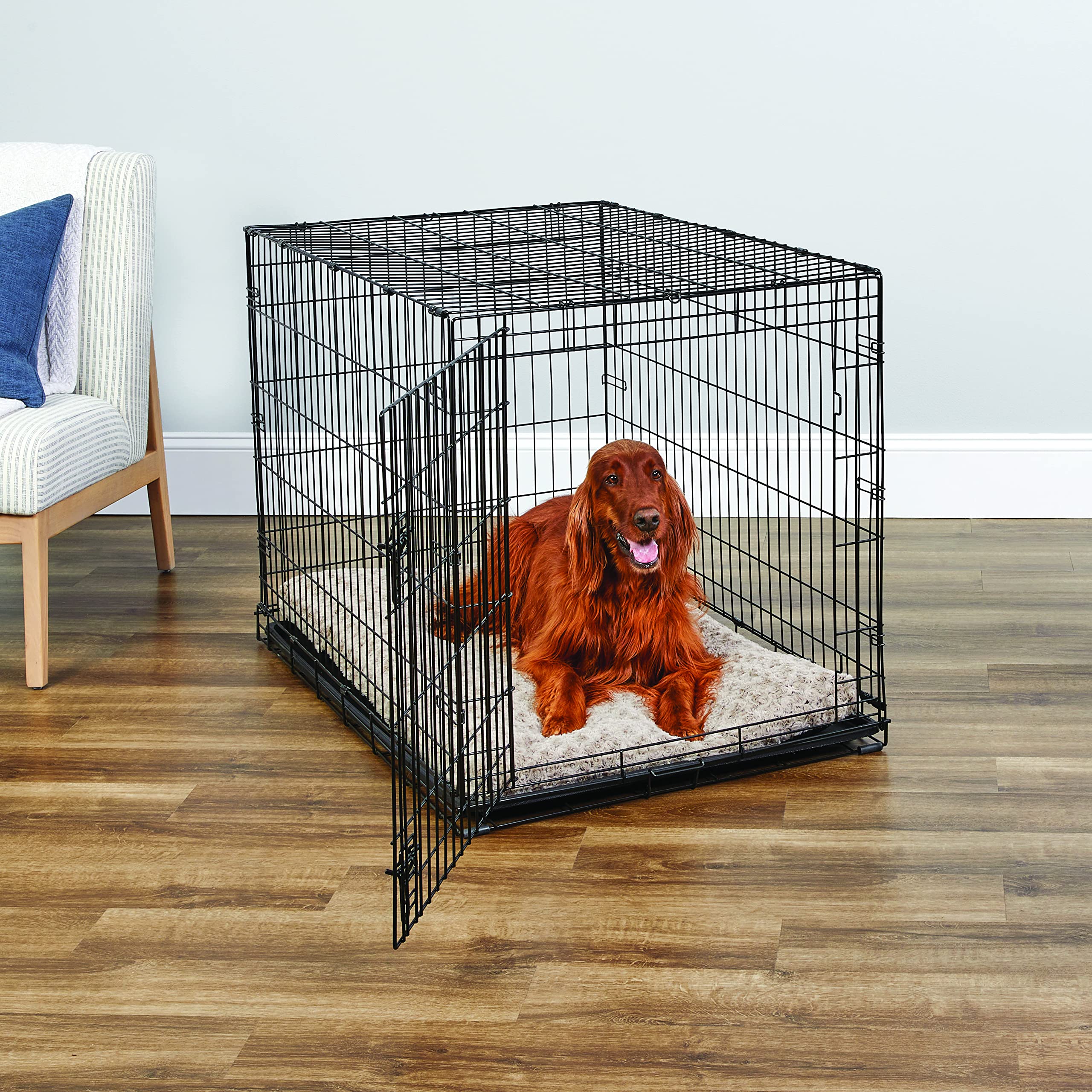 New World — Jaula para Perro Plegable de Metal con Doble Puerta