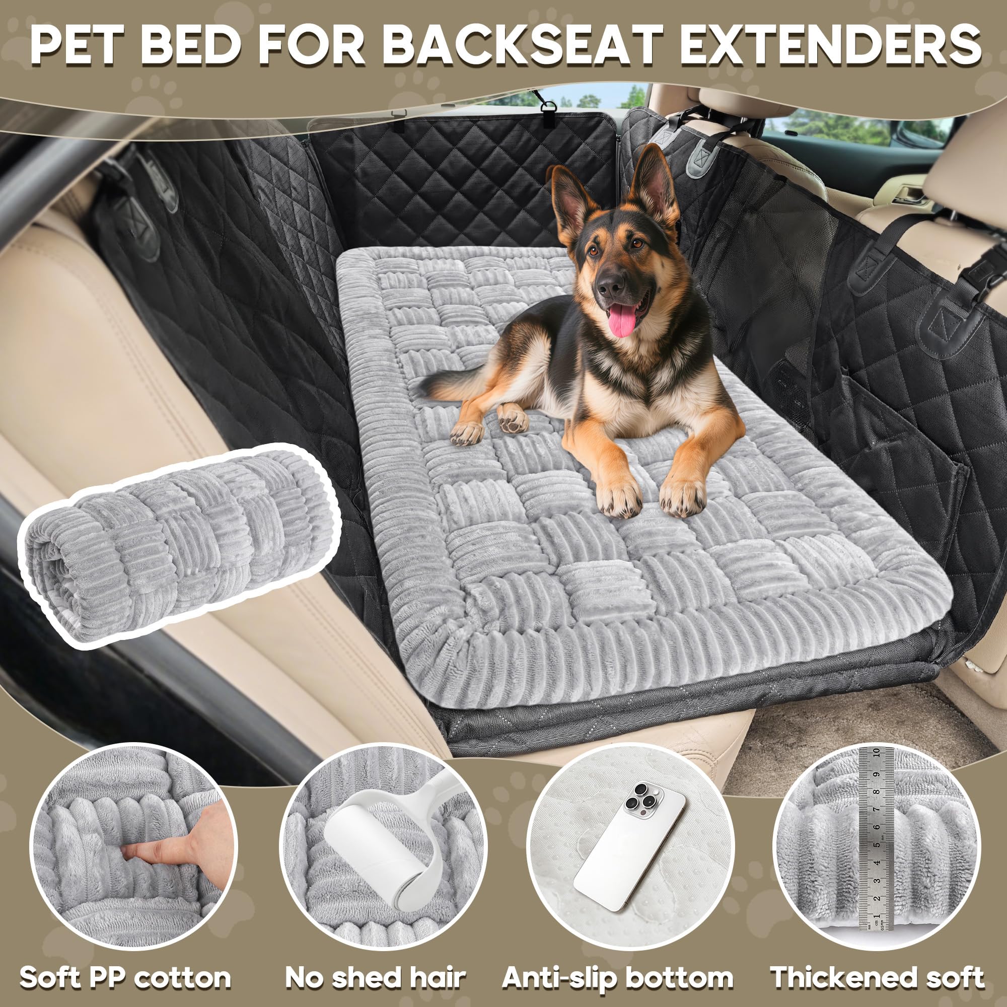 Loiion — Cama para Perro con Diseño Escocés y Funda Protectora para Sofá