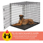 MidWest iCrate — Jaula Plegable de Doble Puerta con Divisor para Perros Medianos