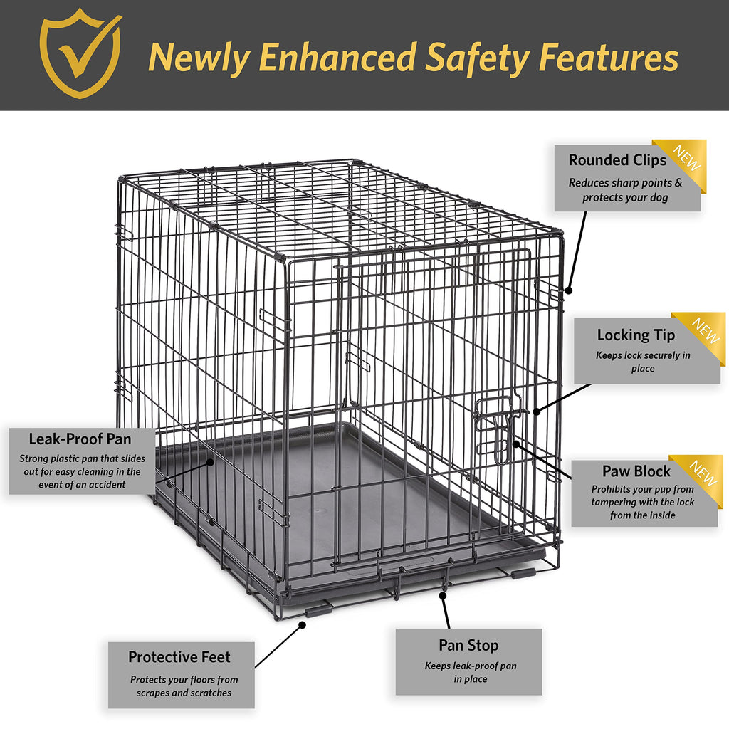 New World — Jaula para Perro Plegable de Metal con Doble Puerta