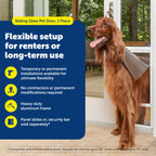 PetSafe Doggy Door — Puerta para Perros en Puertas Corredizas de Vidrio con Altura Ajustable