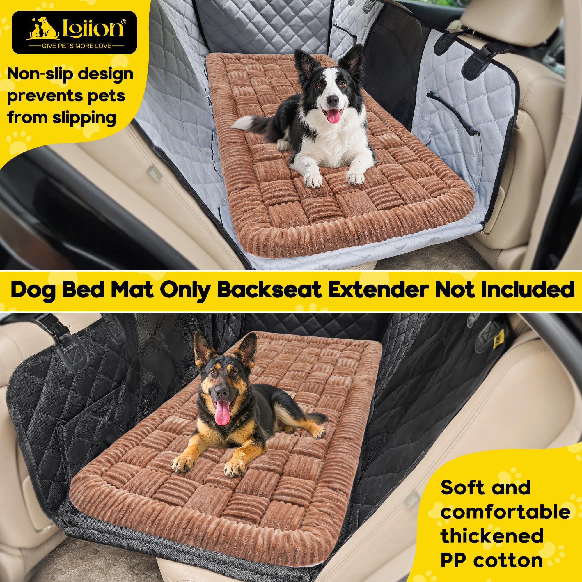 Loiion — Cama para Perro con Diseño Escocés y Funda Protectora para Sofá
