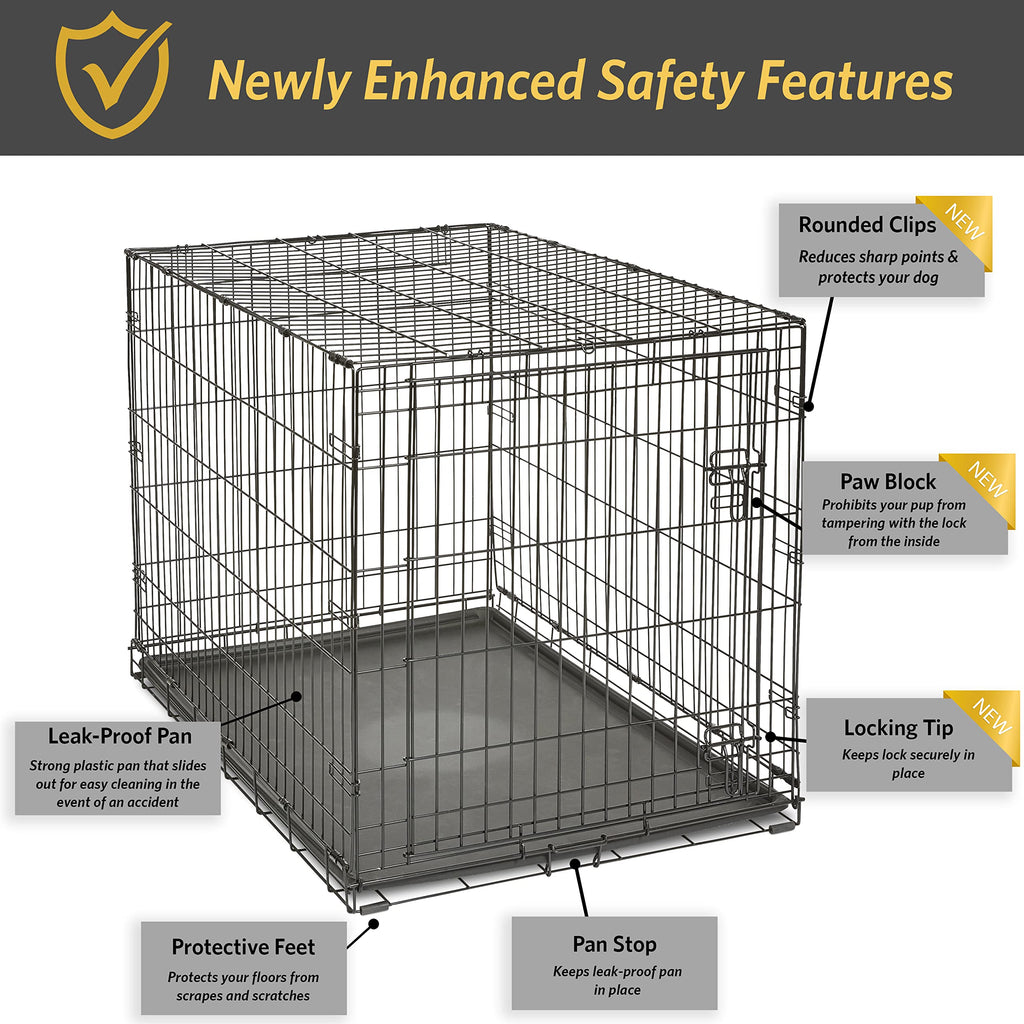 New World — Jaula para Perro Plegable de Metal con Doble Puerta