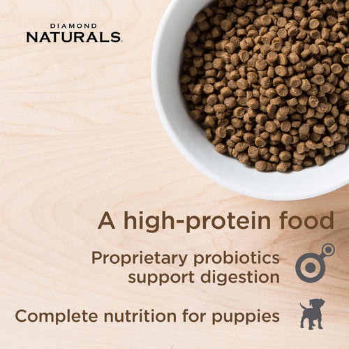 Diamond Naturals Small & Medium Breed Puppy — Croquetas con Pollo y Arroz para Cachorros de Razas Pequeñas y Medianas