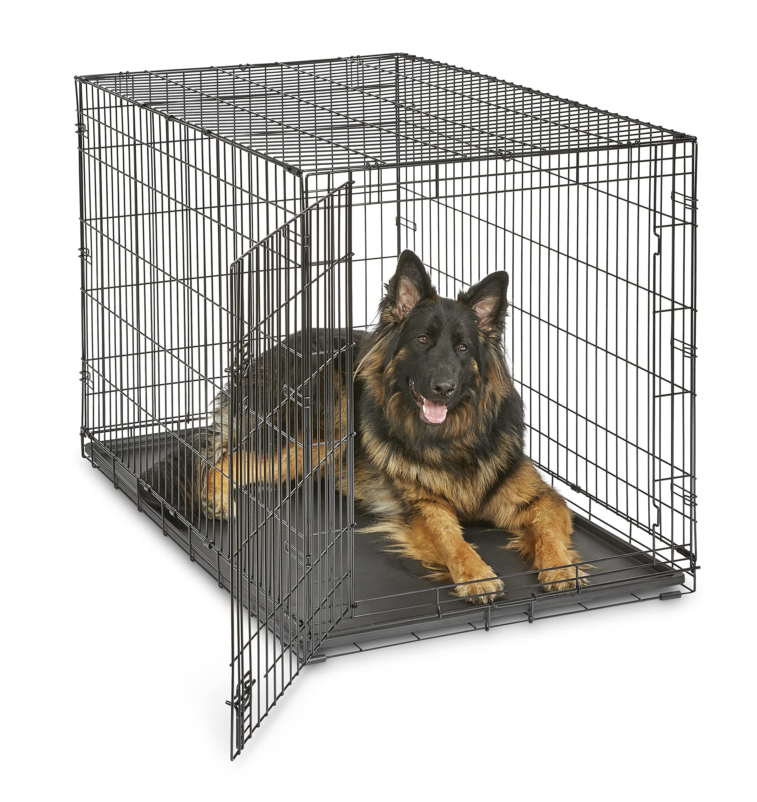 New World — Jaula para Perro Plegable de Metal con Doble Puerta