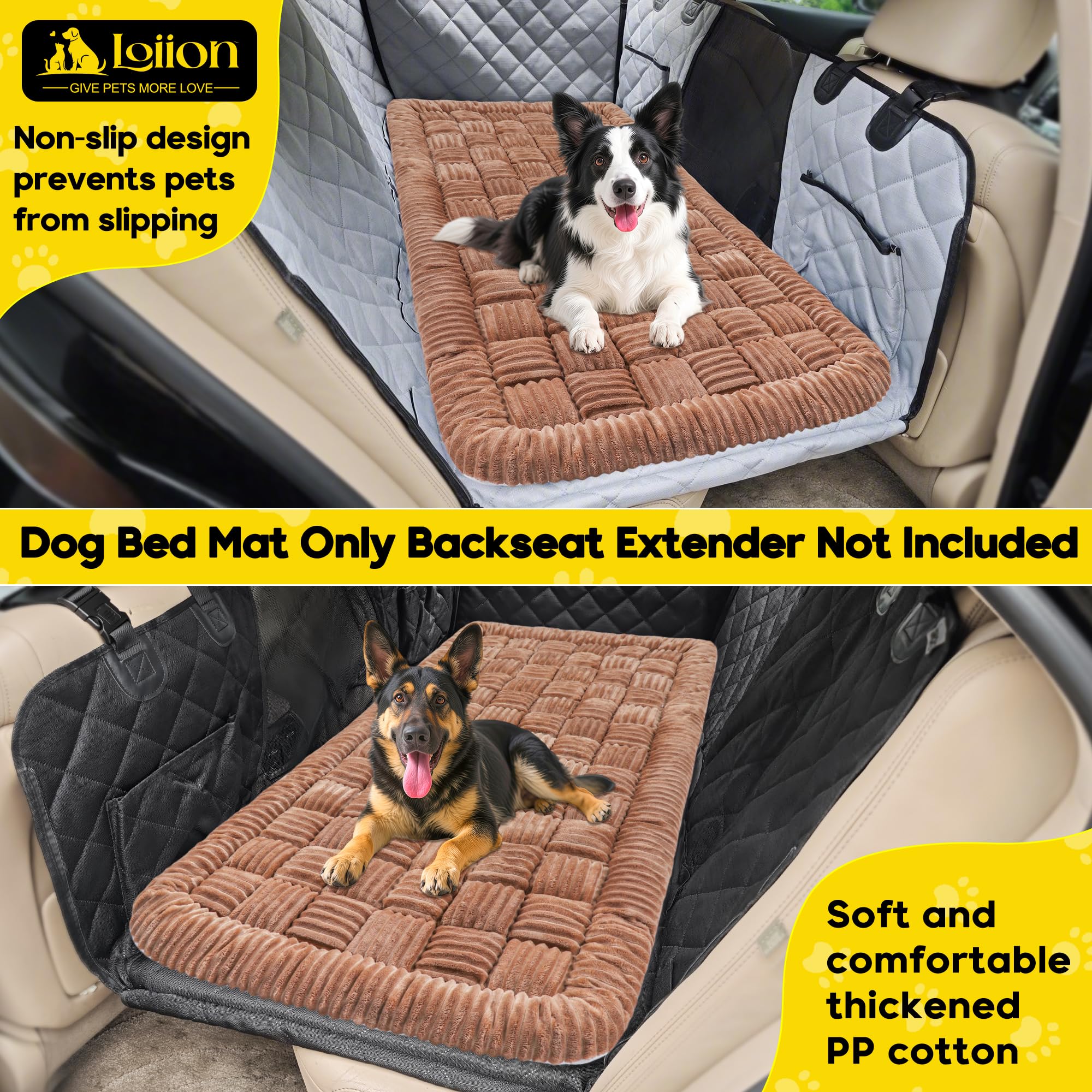 Loiion — Cama para Perro con Diseño Escocés y Funda Protectora para Sofá