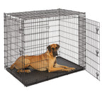 MidWest iCrate — Jaula Plegable de Doble Puerta con Divisor para Perros Medianos