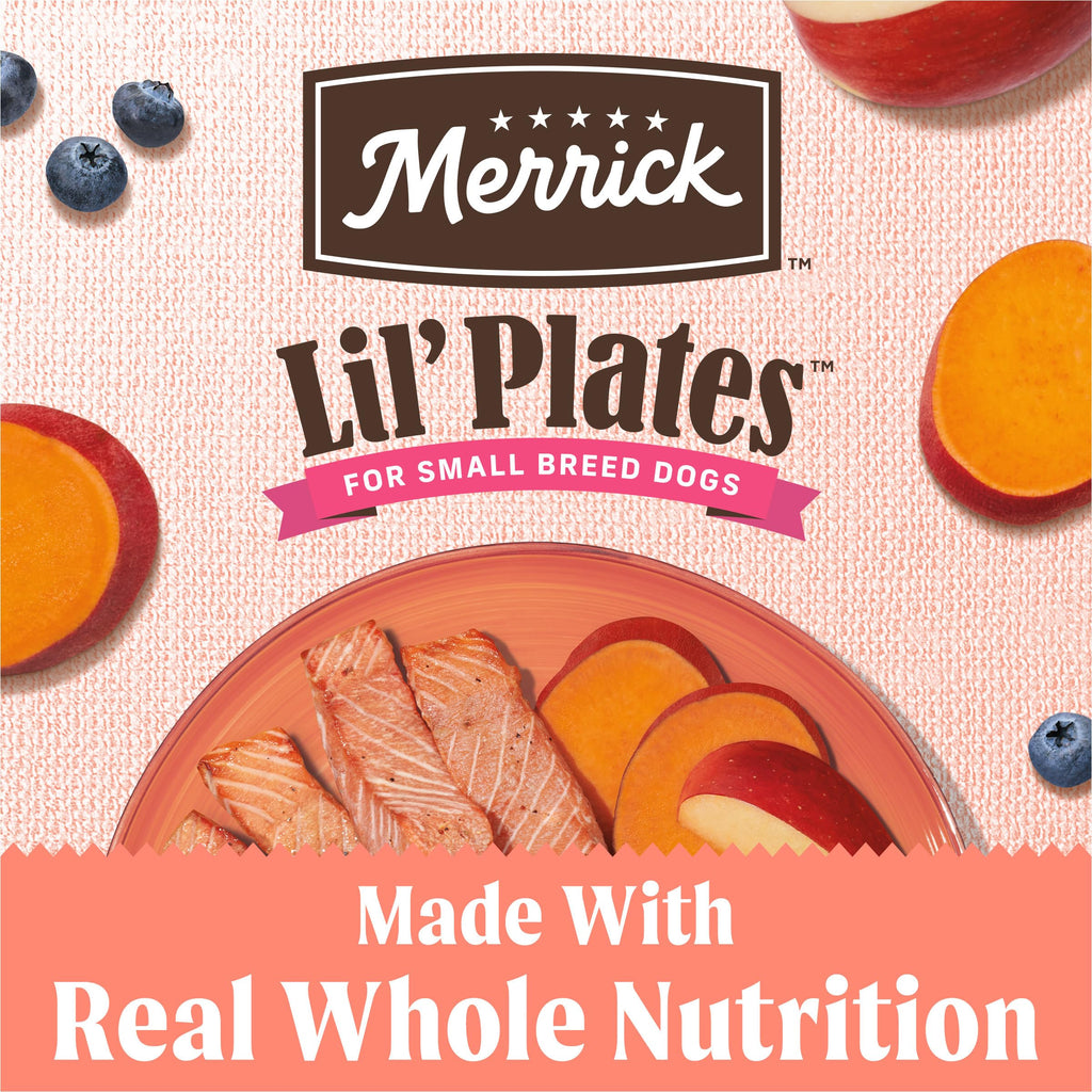 Merrick Lil' Plates — Croquetas Premium Sin Granos con Salmón y Camote para Perros Pequeños