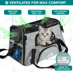 PetAmi — Transportadora de Viaje Aprobada por Aerolíneas con Cama Sherpa para Gatos y Perros Pequeños