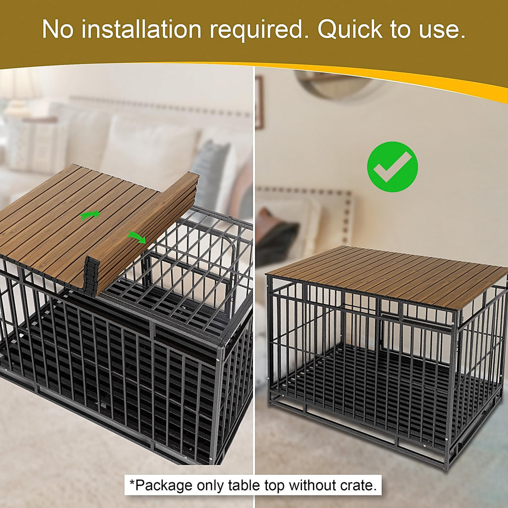 Petmystify — Cubierta Plegable con Imanes para Jaula de Perro, Superficie de Almacenamiento Decorativa en Aluminio Aeronáutico