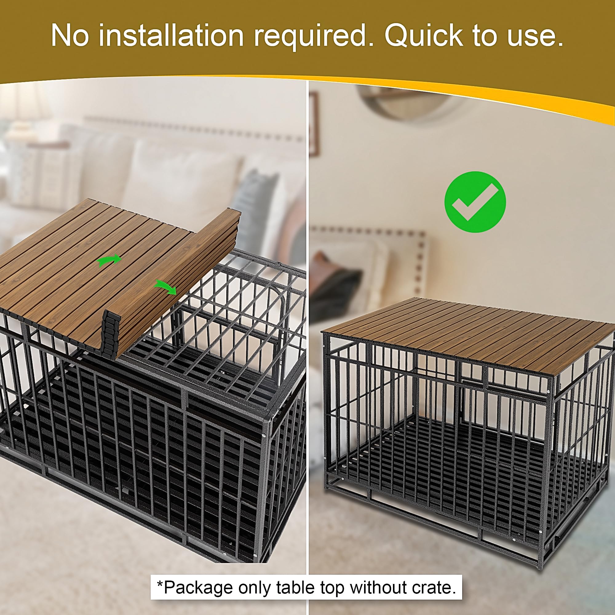 Petmystify — Cubierta Plegable con Imanes para Jaula de Perro, Superficie de Almacenamiento Decorativa en Aluminio Aeronáutico