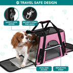 PetAmi — Transportadora de Viaje Aprobada por Aerolíneas con Cama Sherpa para Gatos y Perros Pequeños