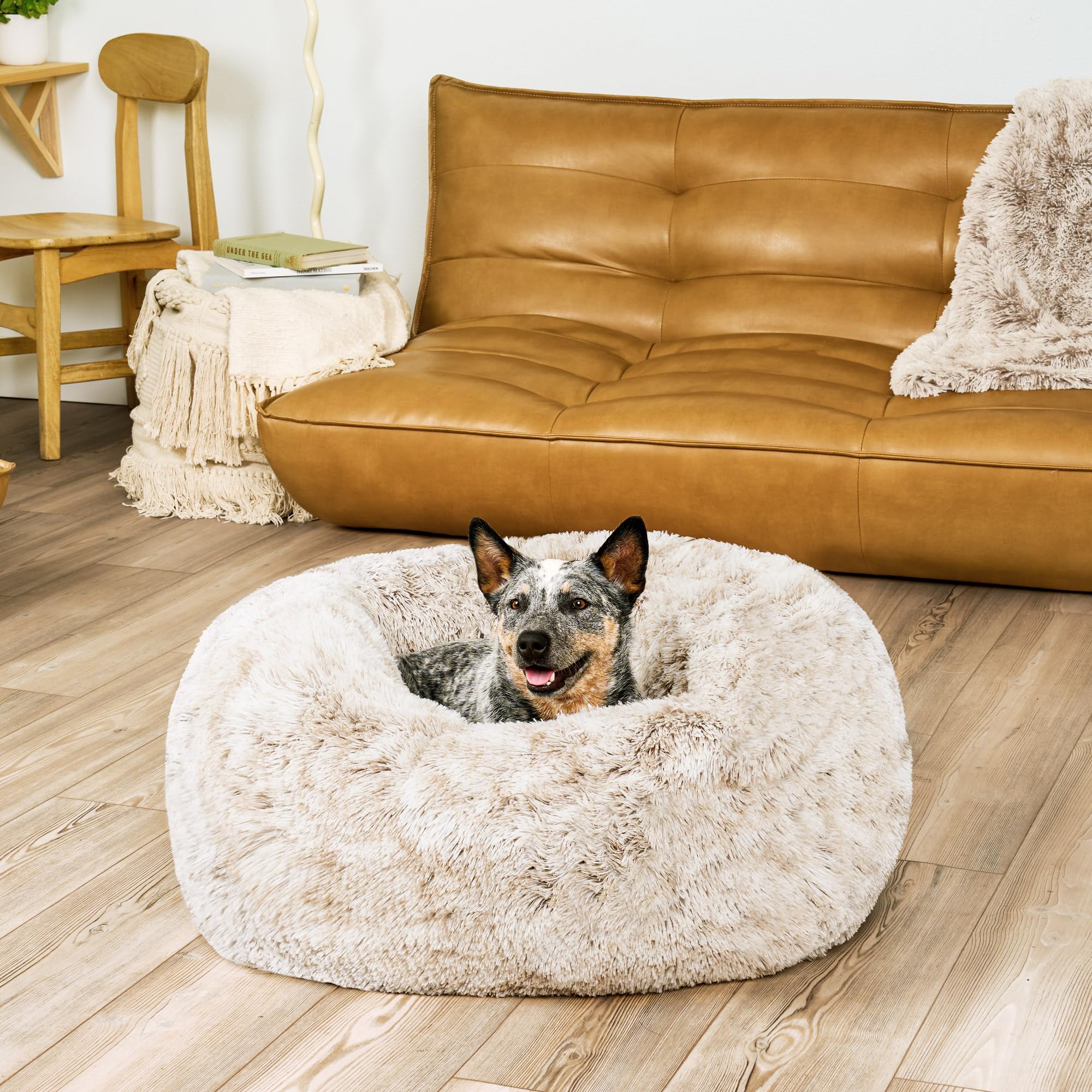 FurHaven Calming Cuddler — Cama Donut Calmante de Peluche para Perros y Gatos