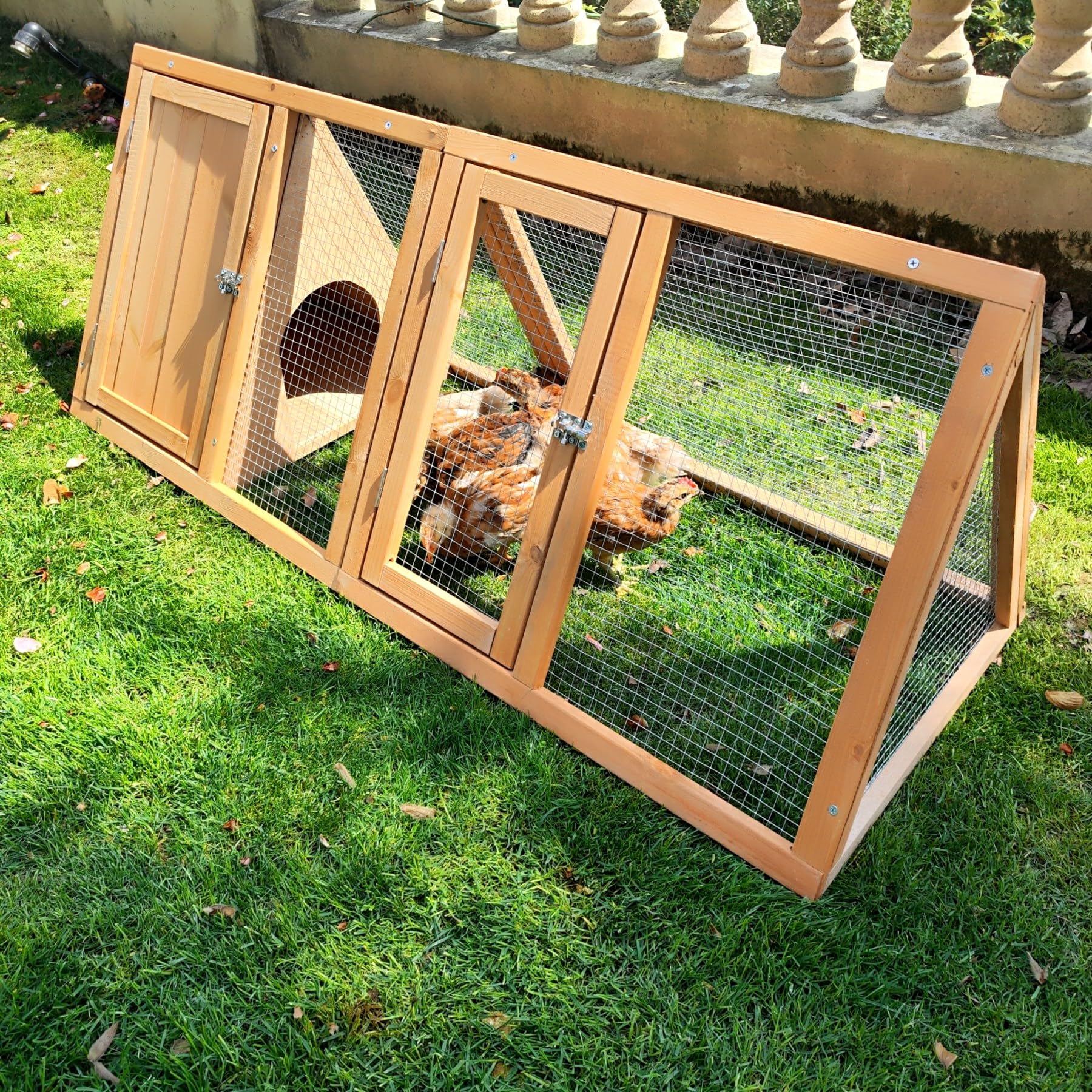 Casita de Madera para Exterior — Conejera, Gallinero y Jaula para Codornices al Aire Libre