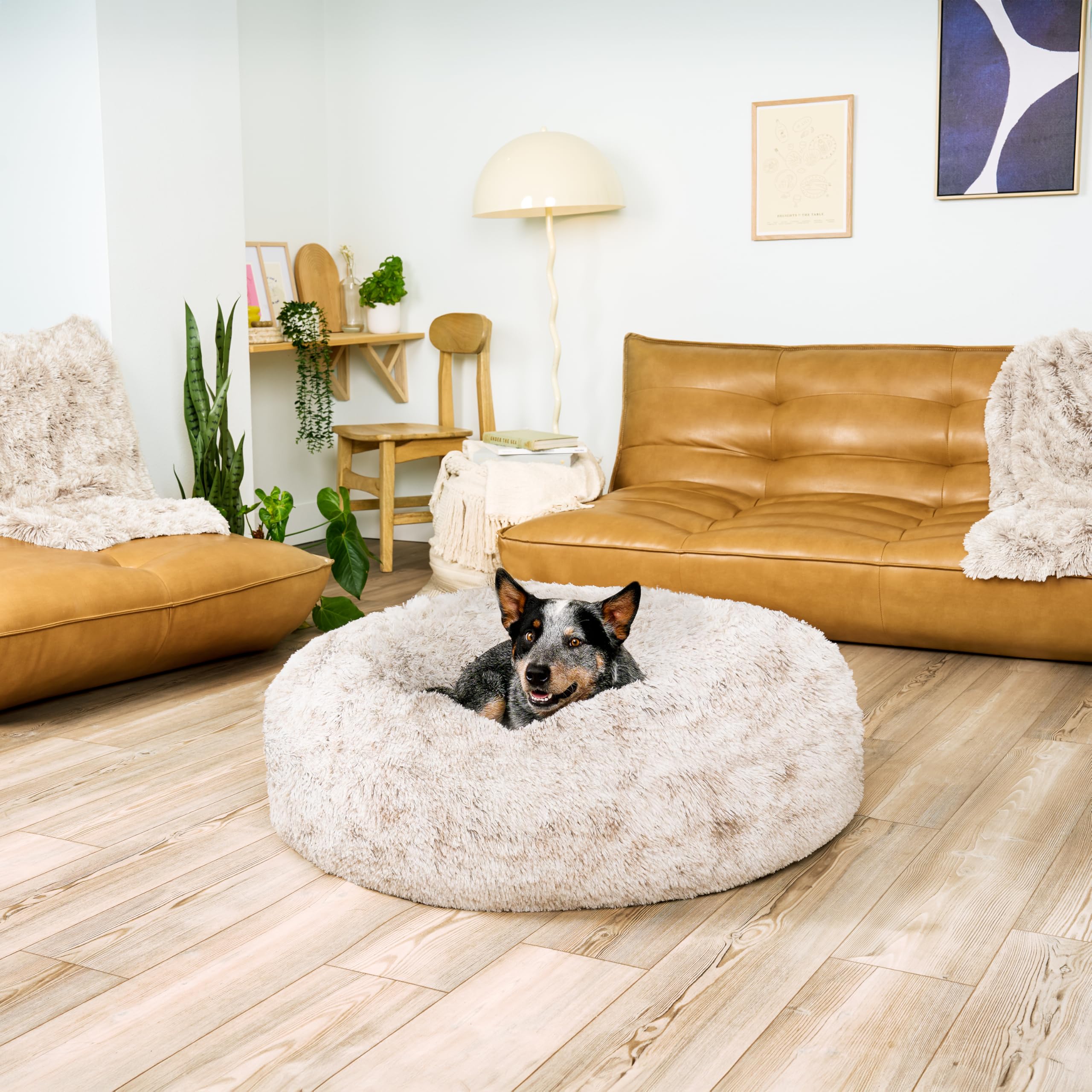 FurHaven Calming Cuddler — Cama Donut Calmante de Peluche para Perros y Gatos