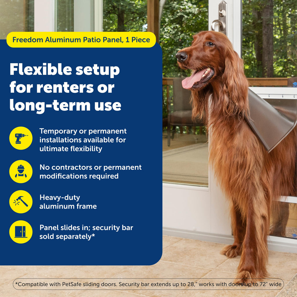 PetSafe Doggy Door — Puerta para Perros en Puertas Corredizas de Vidrio con Altura Ajustable