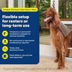 PetSafe Doggy Door — Puerta para Perros en Puertas Corredizas de Vidrio con Altura Ajustable