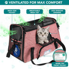 PetAmi — Transportadora de Viaje Aprobada por Aerolíneas con Cama Sherpa para Gatos y Perros Pequeños