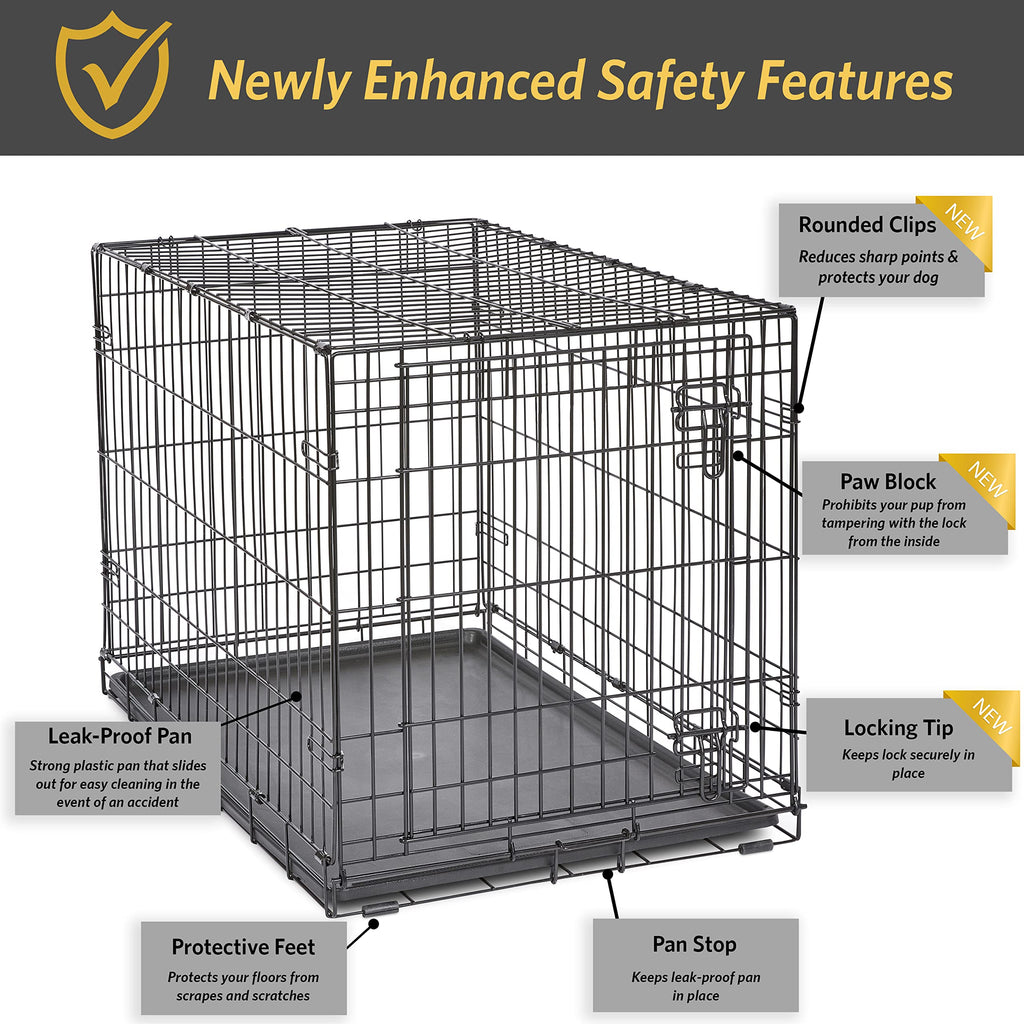 New World — Jaula para Perro Plegable de Metal con Doble Puerta