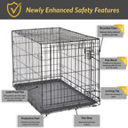 New World — Jaula para Perro Plegable de Metal con Doble Puerta