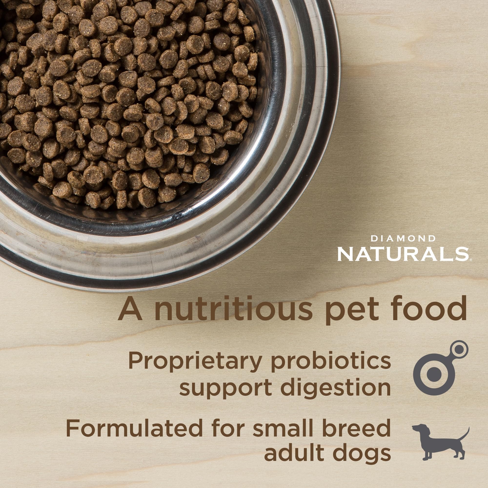 Diamond Naturals Premium — Croquetas con Proteína de Cordero, Superalimentos y Probióticos para Perro Adulto