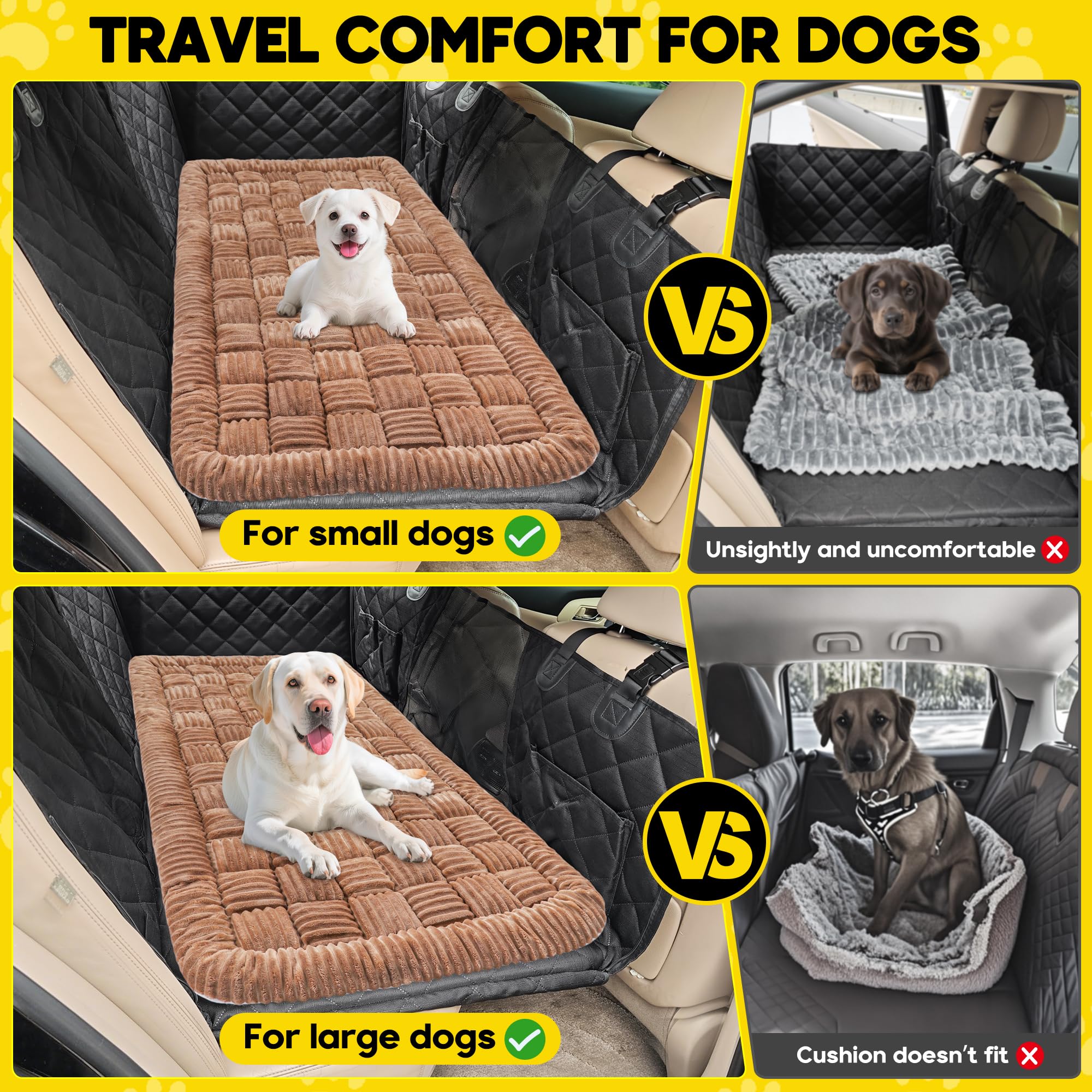 Loiion — Cama para Perro con Diseño Escocés y Funda Protectora para Sofá