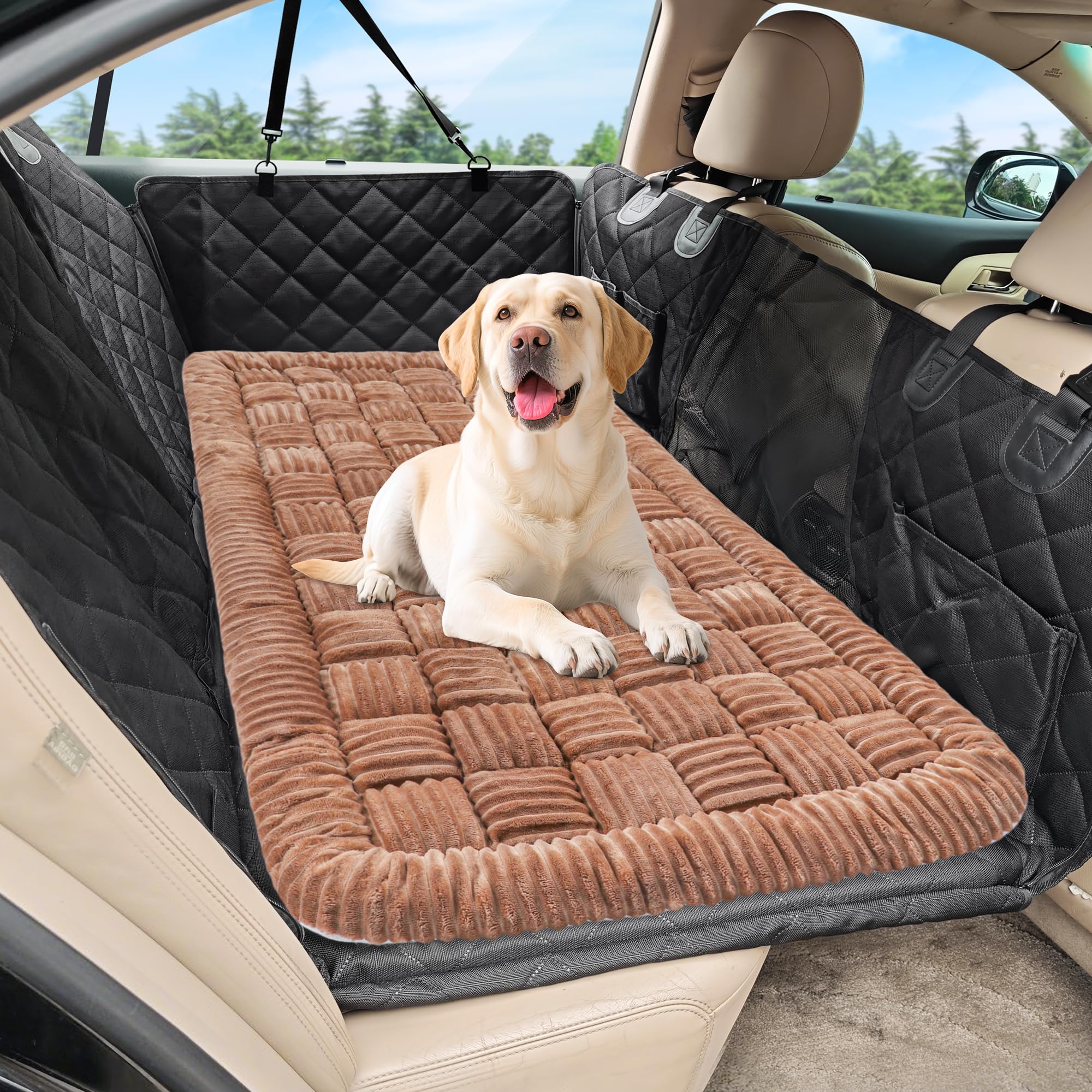 Loiion — Cama para Perro con Diseño Escocés y Funda Protectora para Sofá