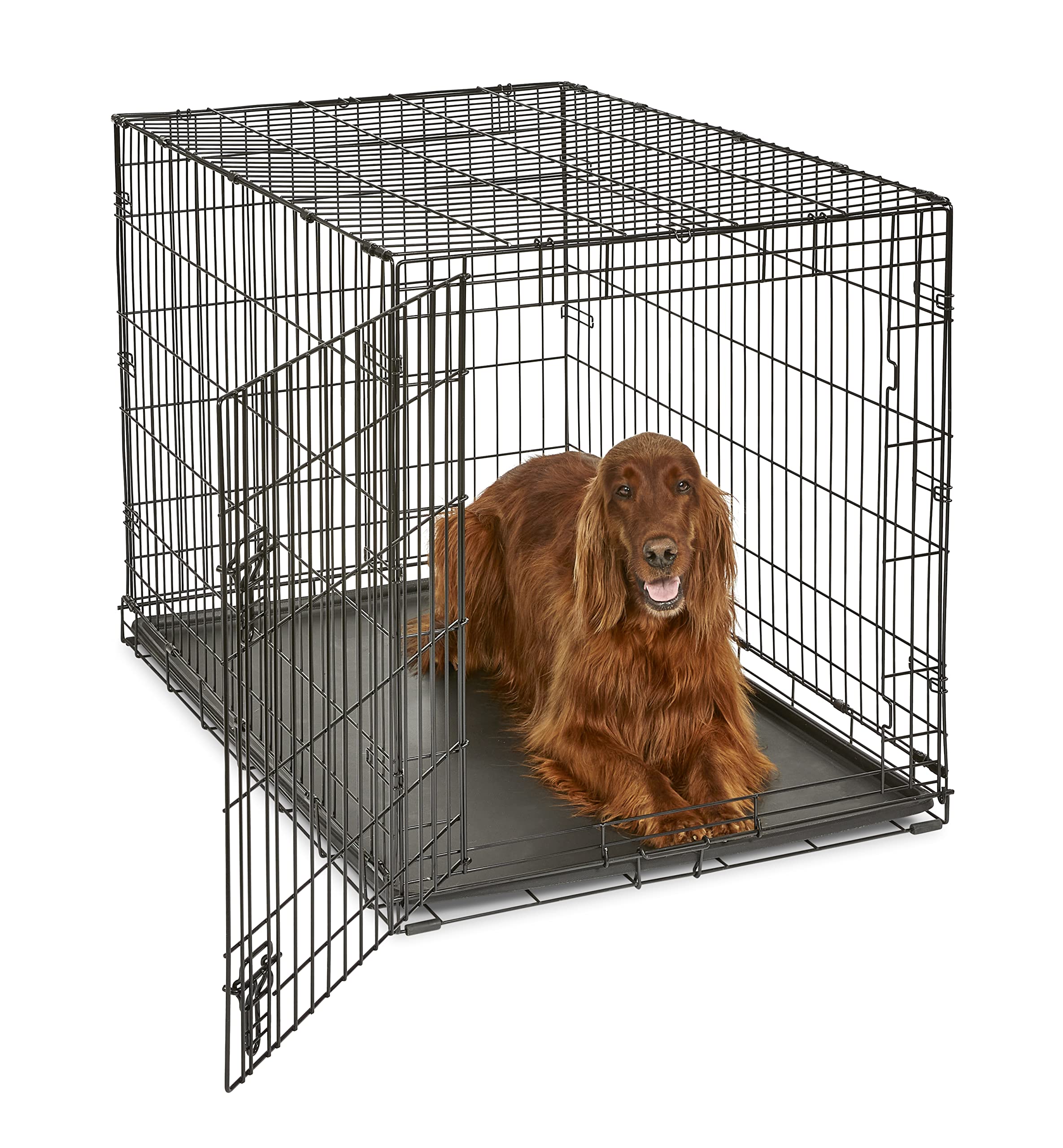 New World — Jaula para Perro Plegable de Metal con Doble Puerta