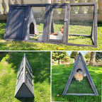 Casita de Madera para Exterior — Conejera, Gallinero y Jaula para Codornices al Aire Libre