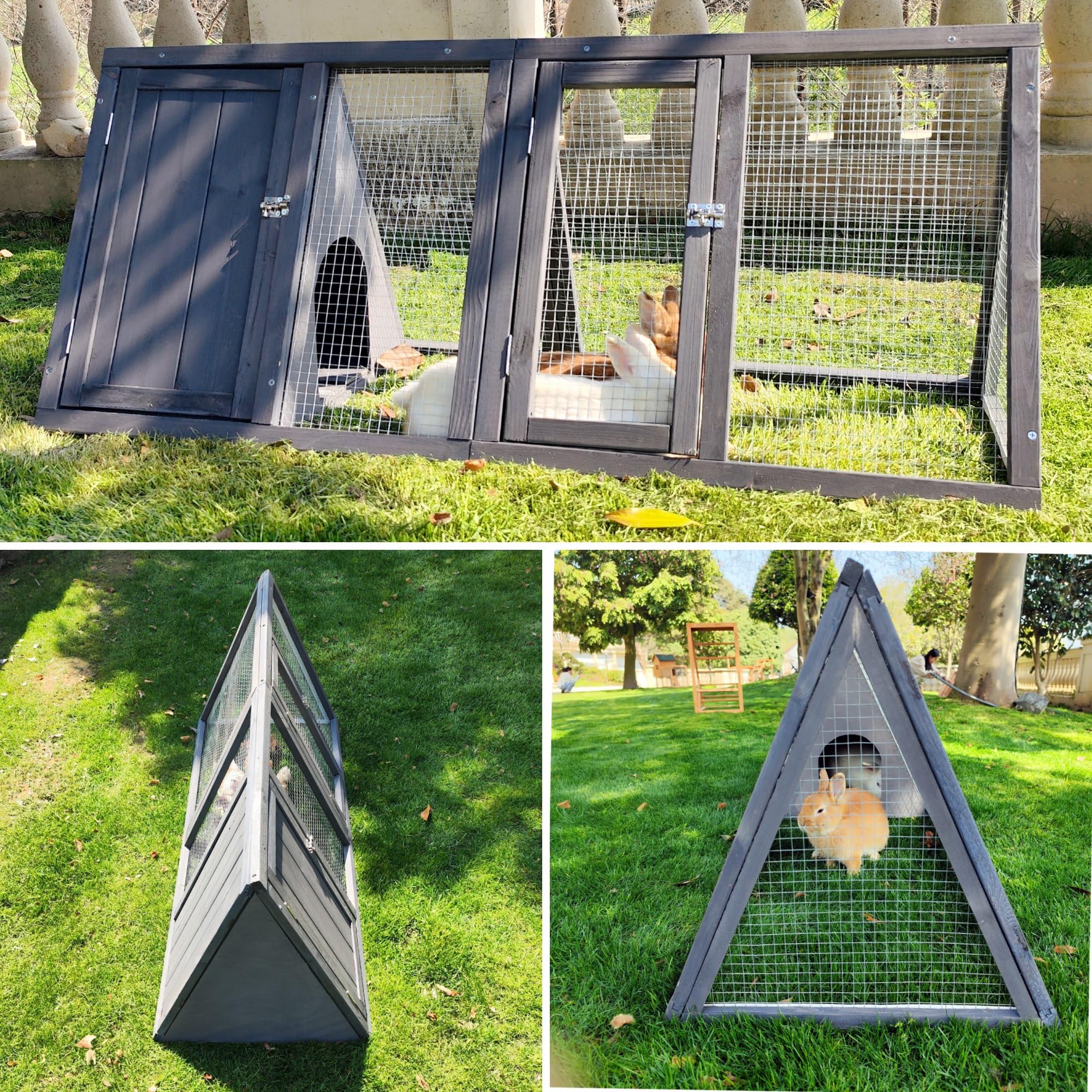 Casita de Madera para Exterior — Conejera, Gallinero y Jaula para Codornices al Aire Libre