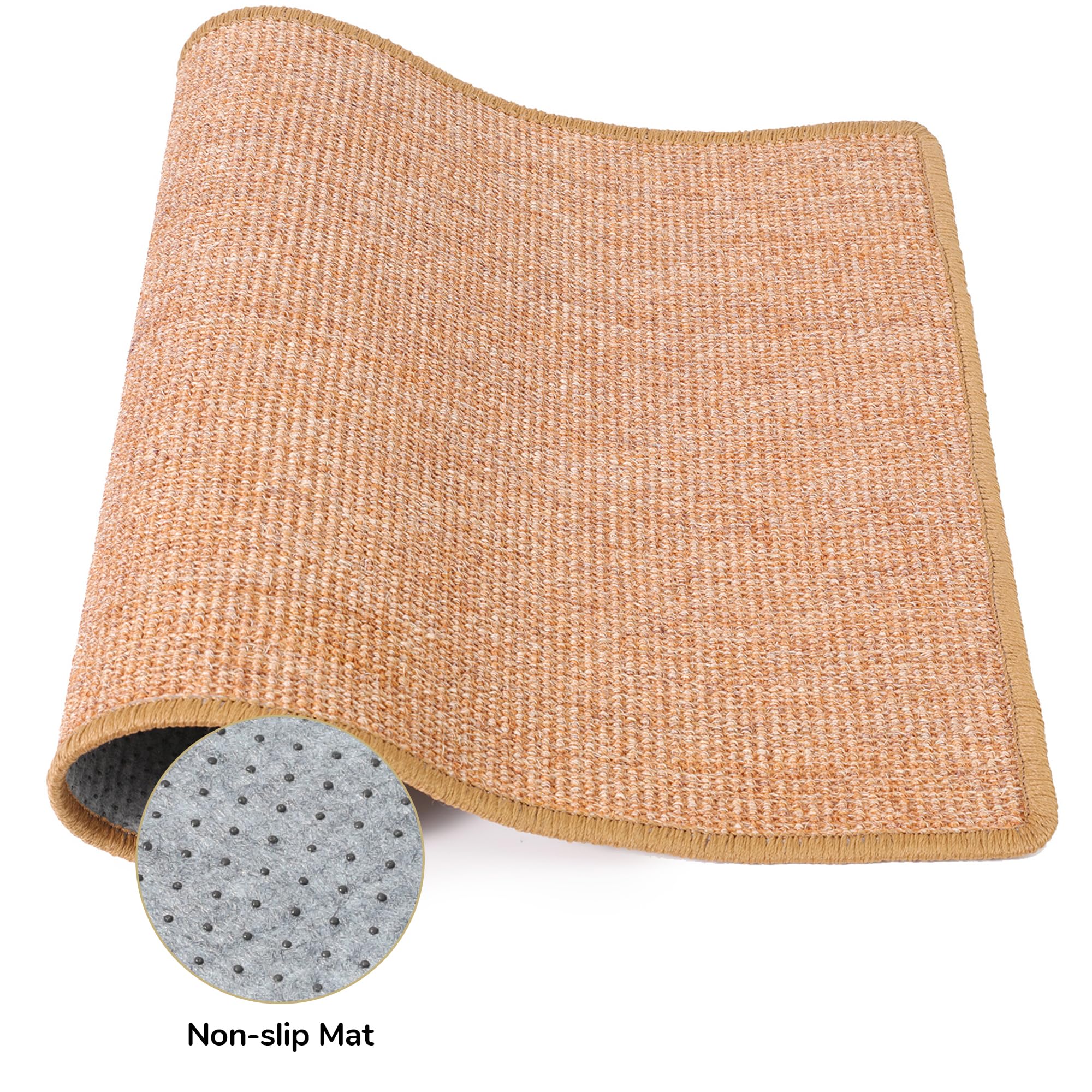 FUKUMARU — Tapete Rascador de Sisal Natural para Gato | Protege Tapetes y Sofás