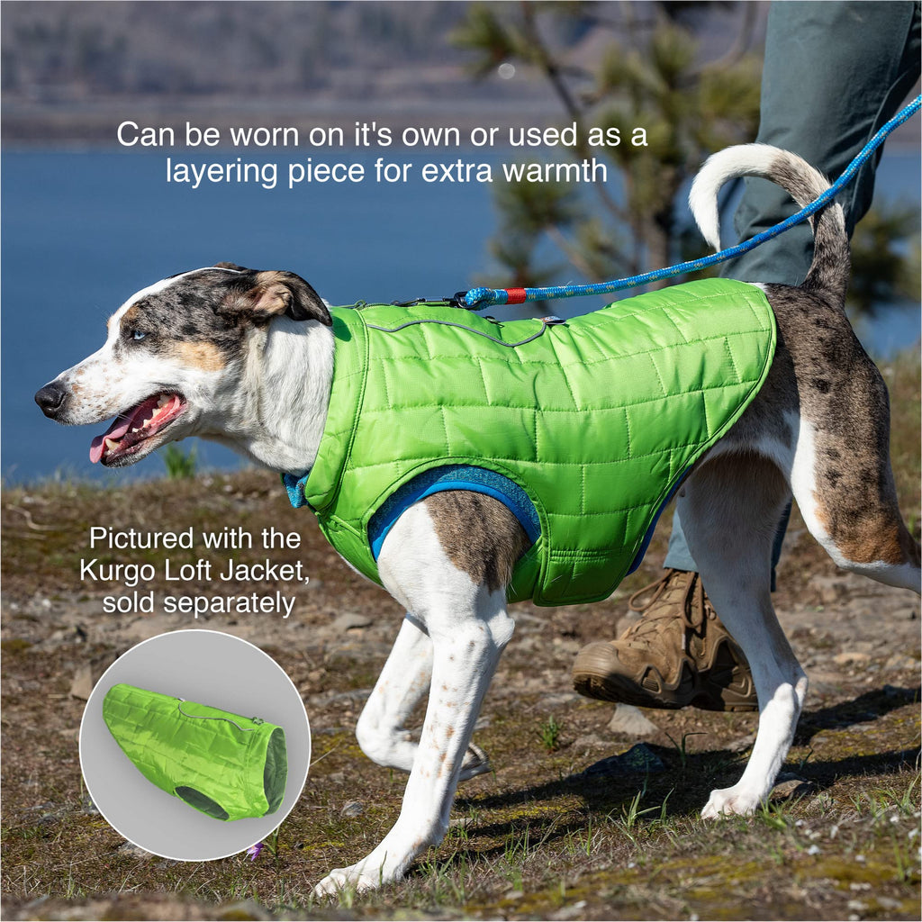 K9 Core Dog Sweater - Knit Fleece Winter Coat for Dogs - Layer with Jackets or Wear Separately - Use with Your Leash - Lightweight, Reflective Accents, Adjustable Neck