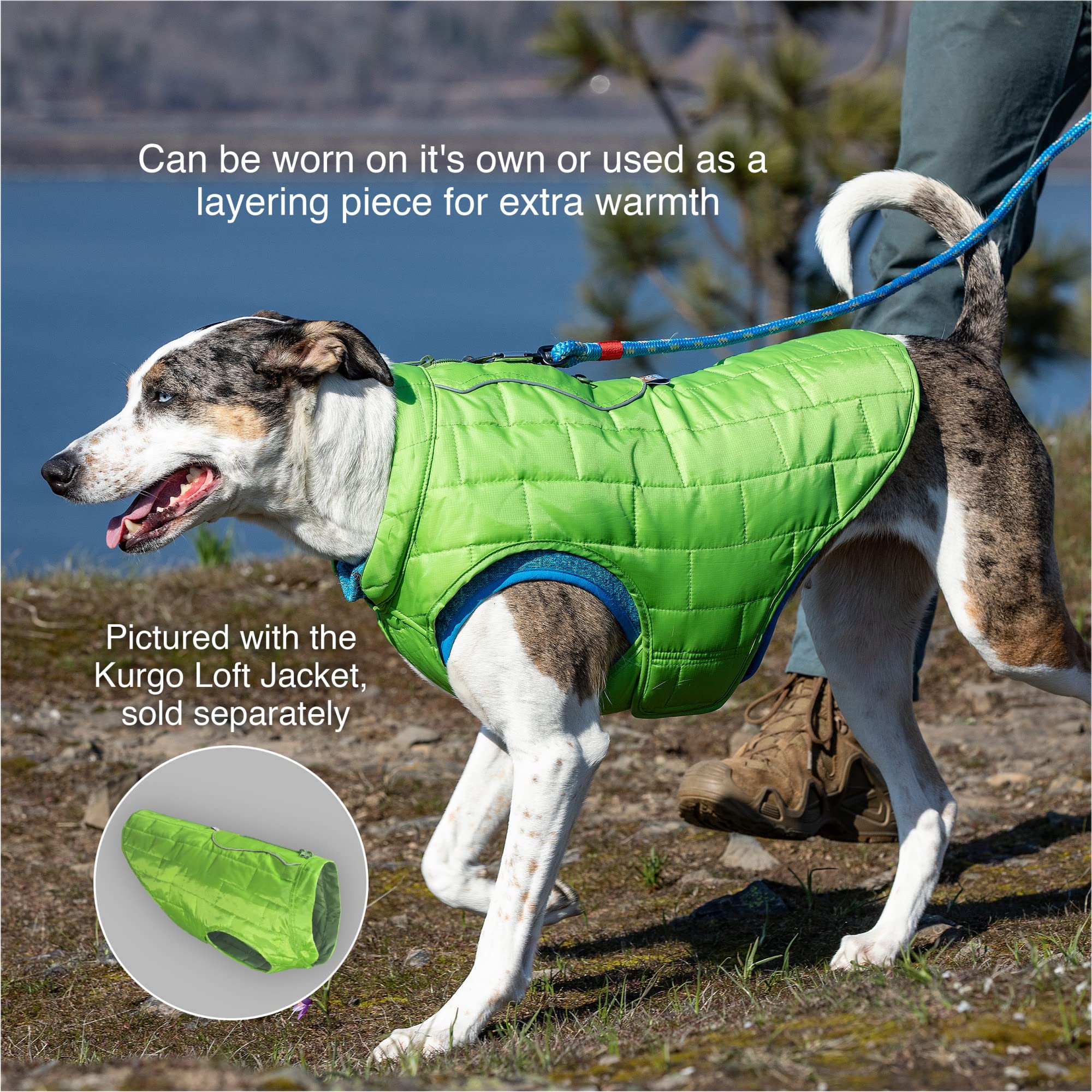 K9 Core Dog Sweater - Knit Fleece Winter Coat for Dogs - Layer with Jackets or Wear Separately - Use with Your Leash - Lightweight, Reflective Accents, Adjustable Neck