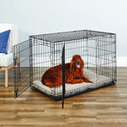 New World — Jaula para Perro Plegable de Metal con Doble Puerta