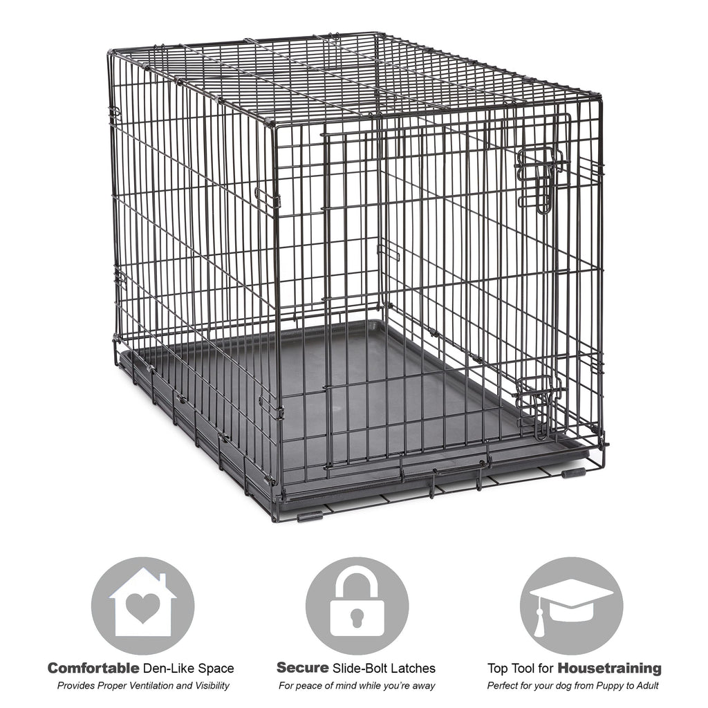 New World — Jaula para Perro Plegable de Metal con Doble Puerta