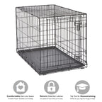 New World — Jaula para Perro Plegable de Metal con Doble Puerta