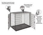 MidWest iCrate — Jaula Plegable de Doble Puerta con Divisor para Perros Medianos
