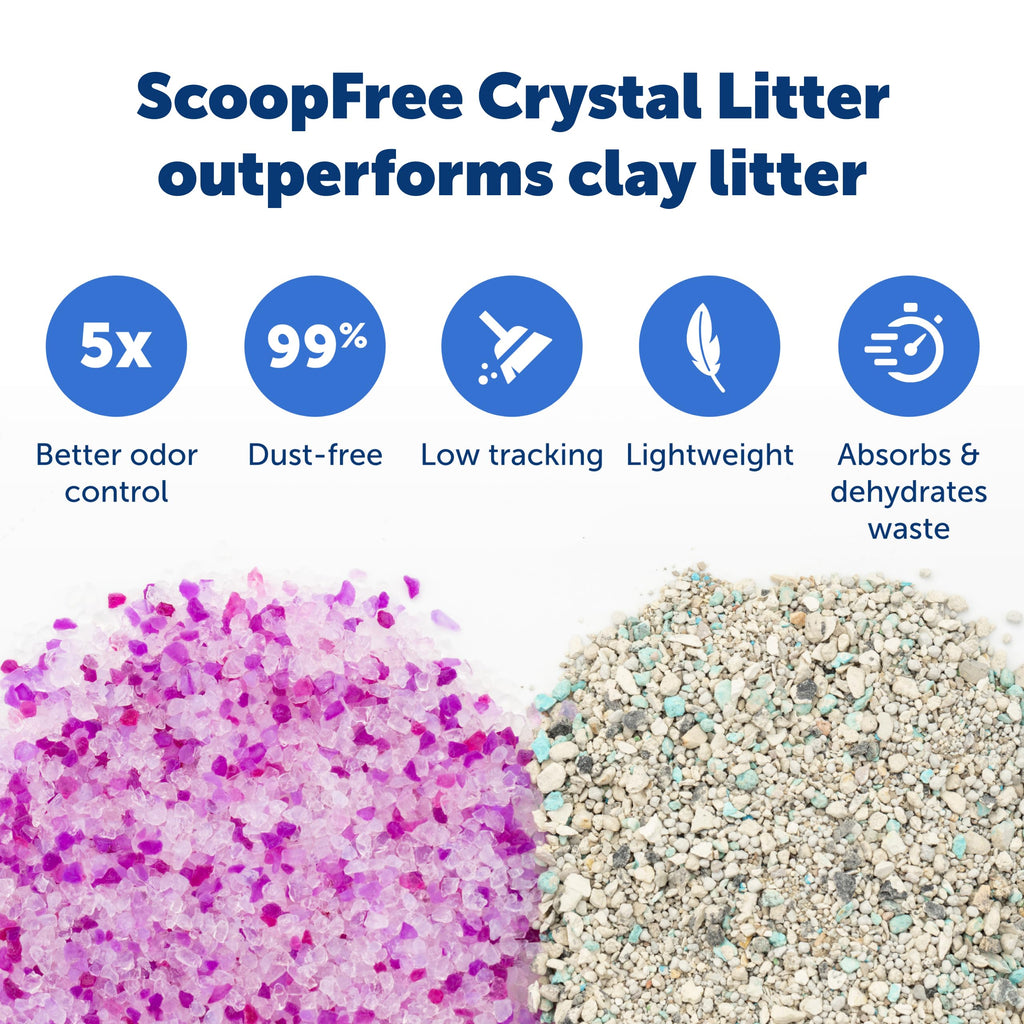 PetSafe ScoopFree — Bandeja Desechable con Cristales de Sílica para Caja de Arena Automática para Gatos