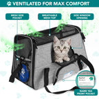 PetAmi — Transportadora de Viaje Aprobada por Aerolíneas con Cama Sherpa para Gatos y Perros Pequeños