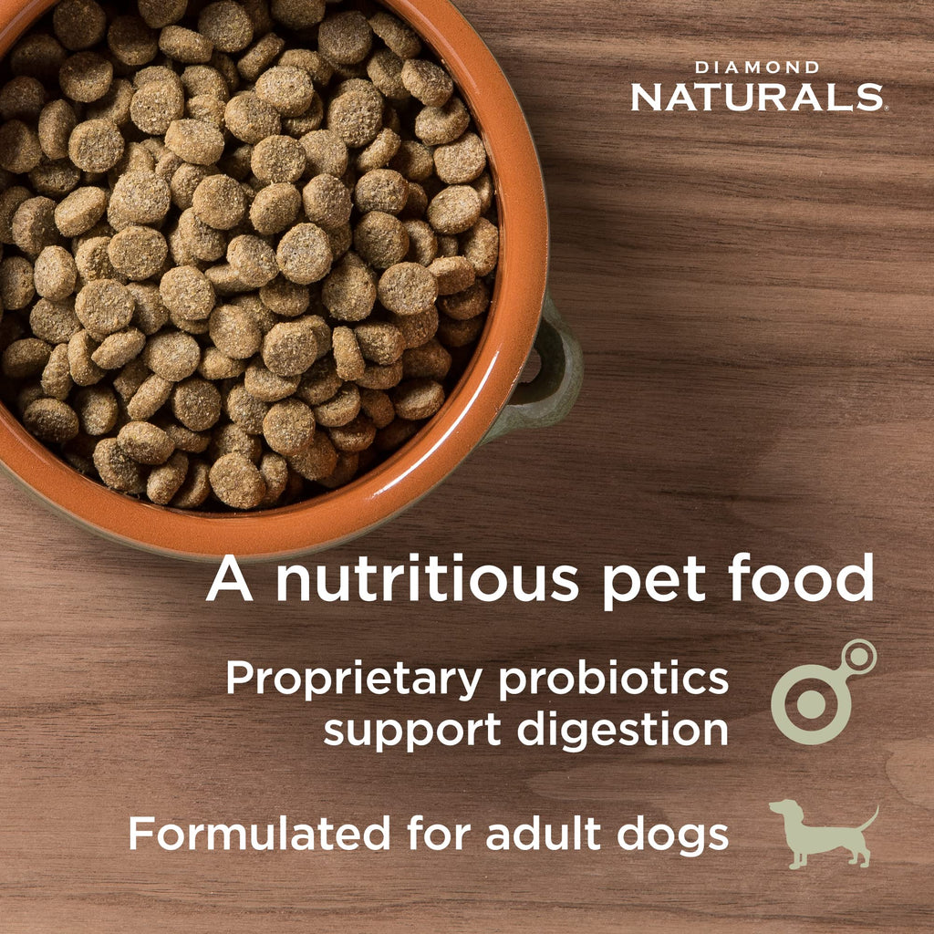 Diamond Naturals Premium — Croquetas con Proteína de Cordero, Superalimentos y Probióticos para Perro Adulto