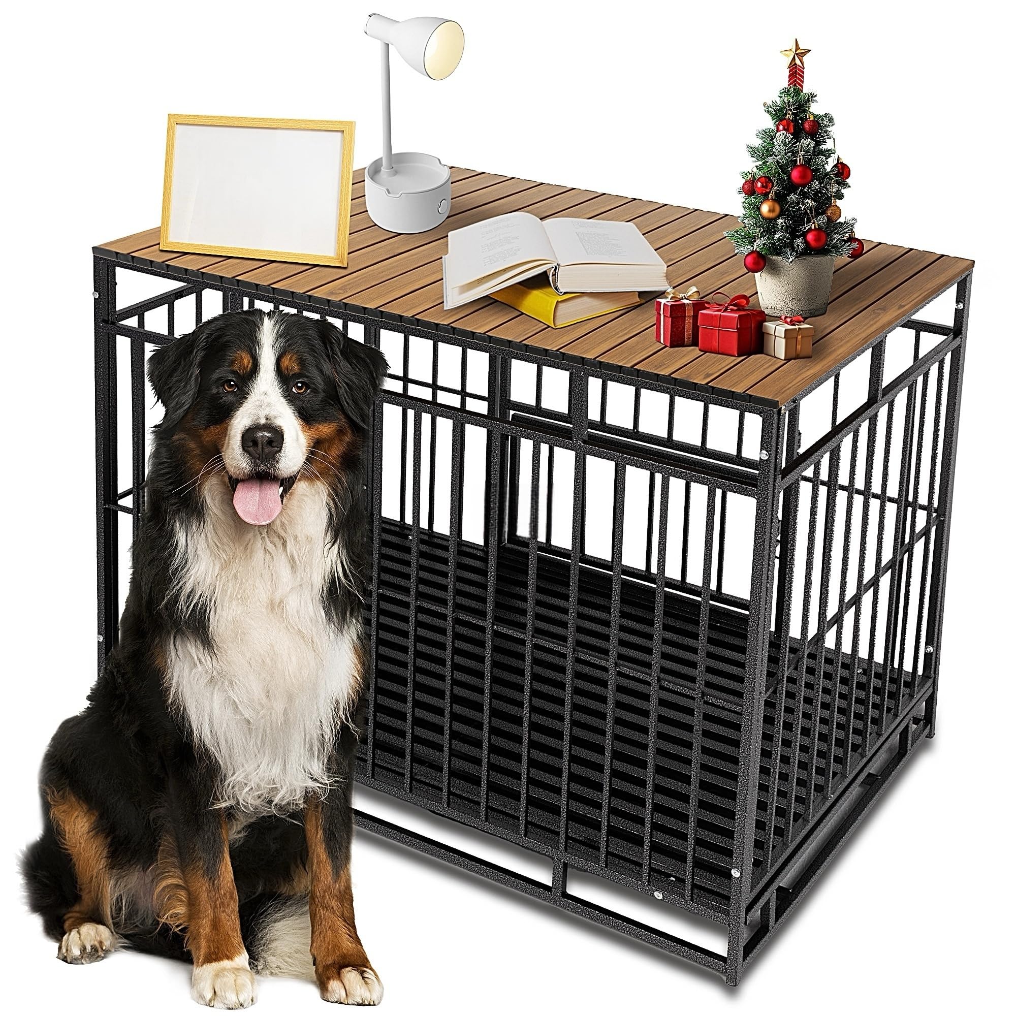 Petmystify — Cubierta Plegable con Imanes para Jaula de Perro, Superficie de Almacenamiento Decorativa en Aluminio Aeronáutico