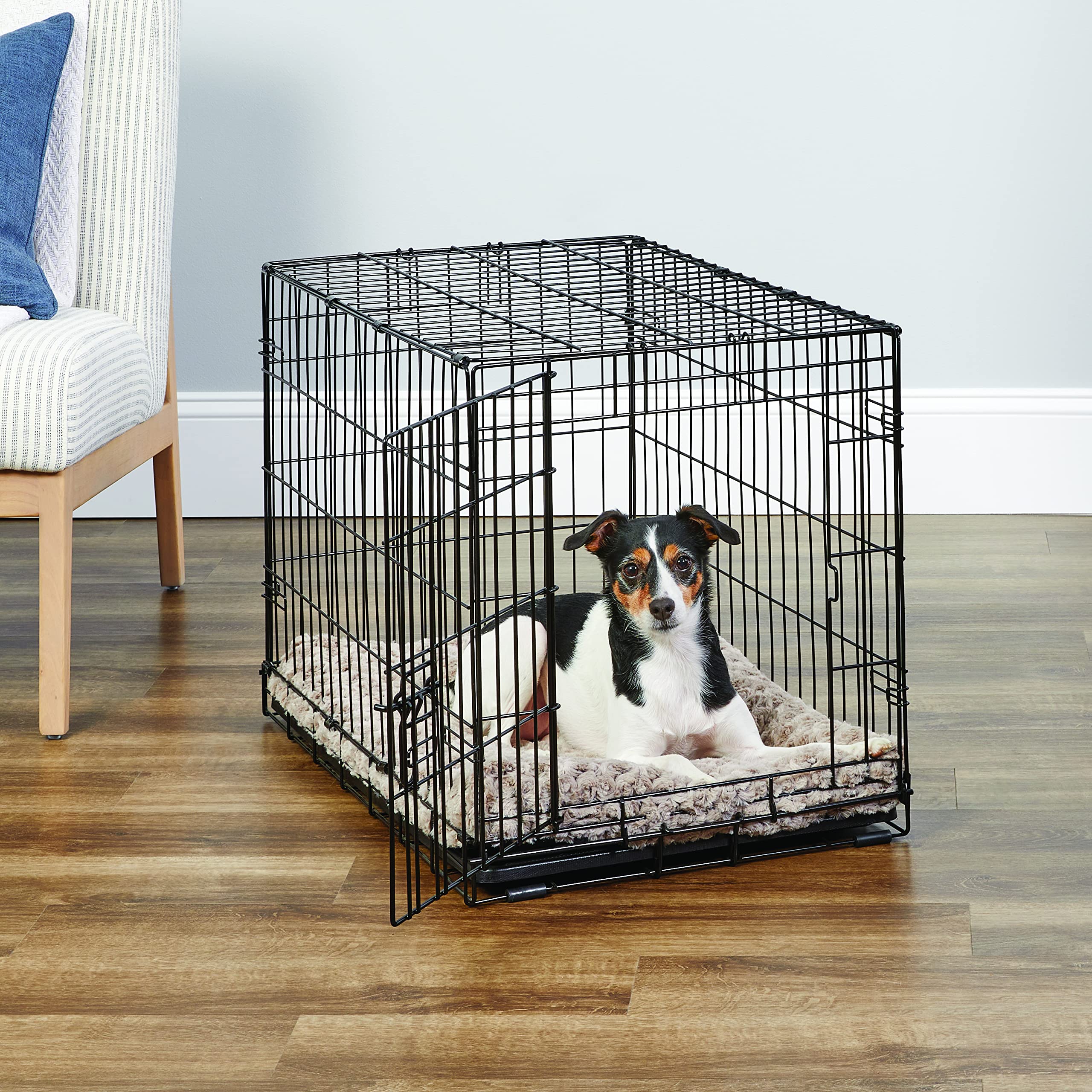 New World — Jaula para Perro Plegable de Metal con Doble Puerta
