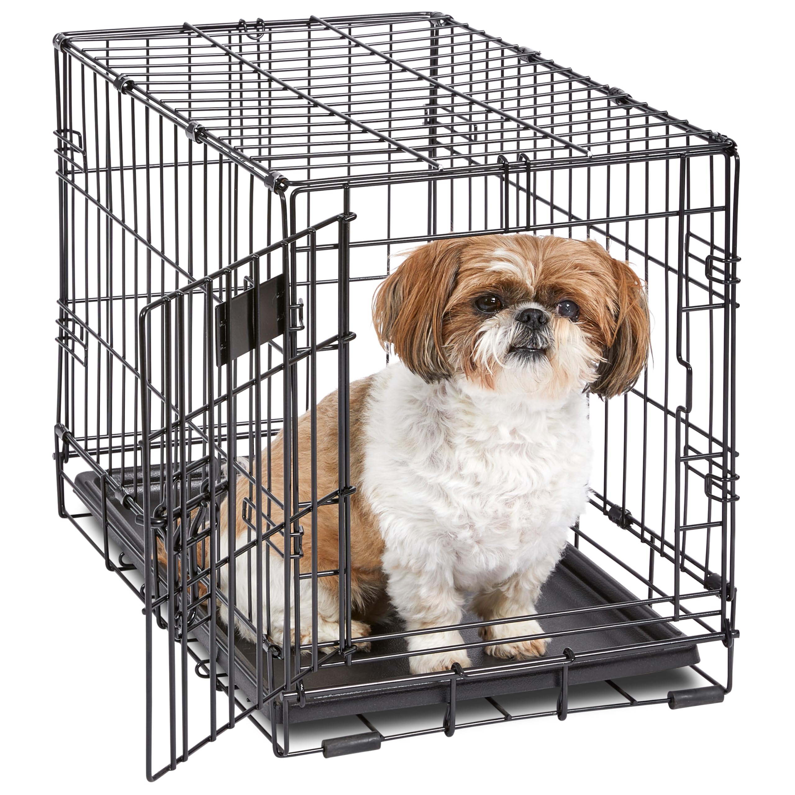 MidWest iCrate — Jaula Plegable de Doble Puerta con Divisor para Perros Medianos