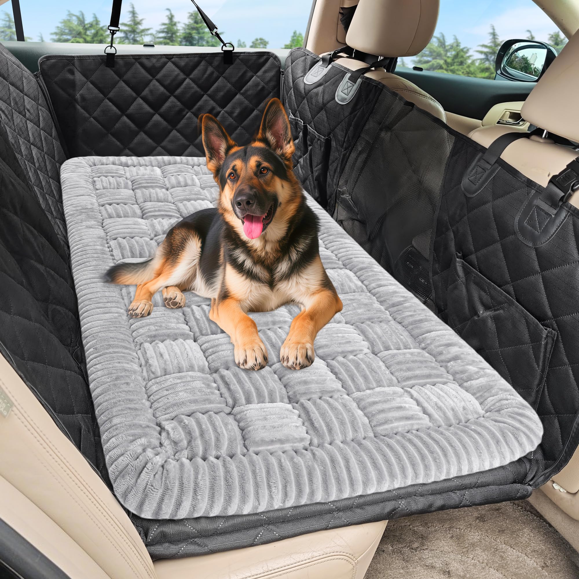 Loiion — Cama para Perro con Diseño Escocés y Funda Protectora para Sofá
